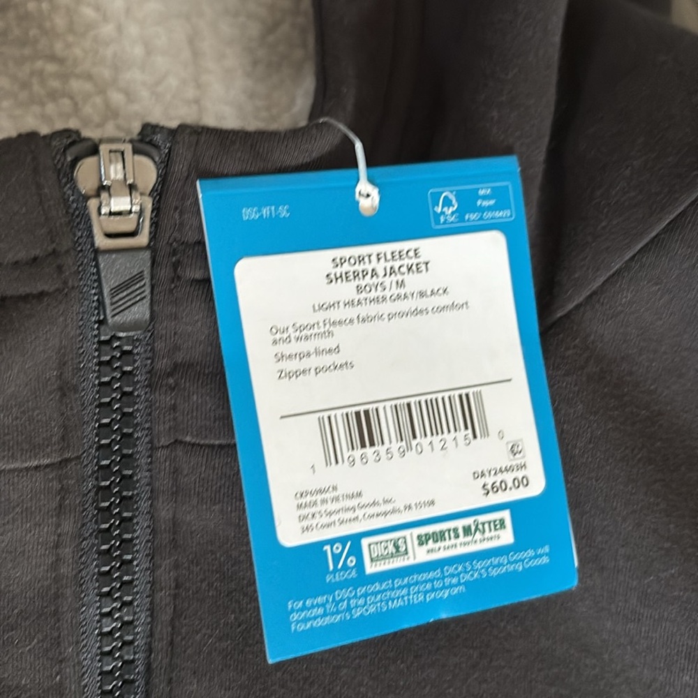 NWT [DSG] Two-Tone Hooded Full-Zip Sport Fleece Sherpa Jackets Kids Sz M (10/12) - Picture 10 of 12